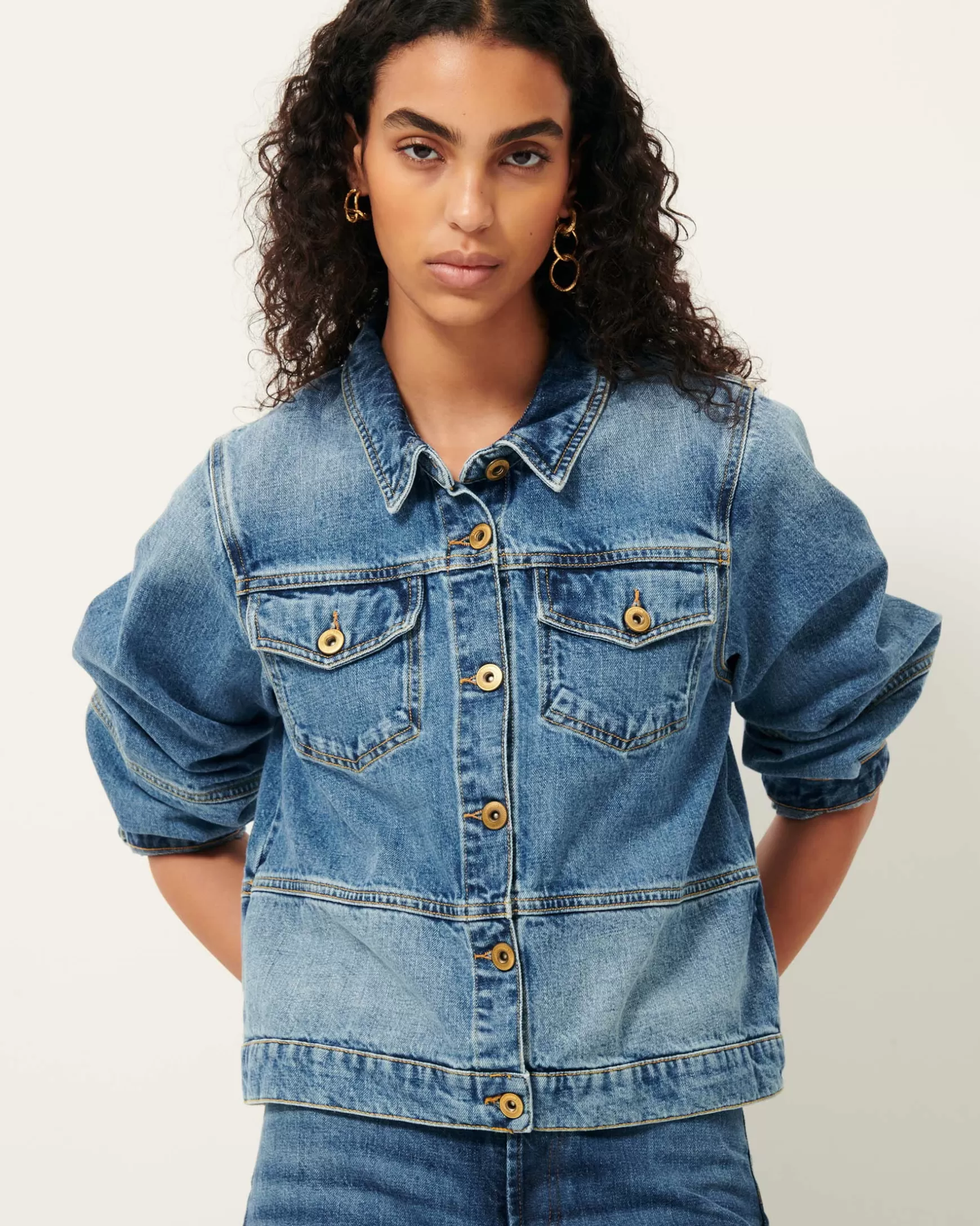 Denim Jacken | Denim-Sessùn Thelma Astral Blue