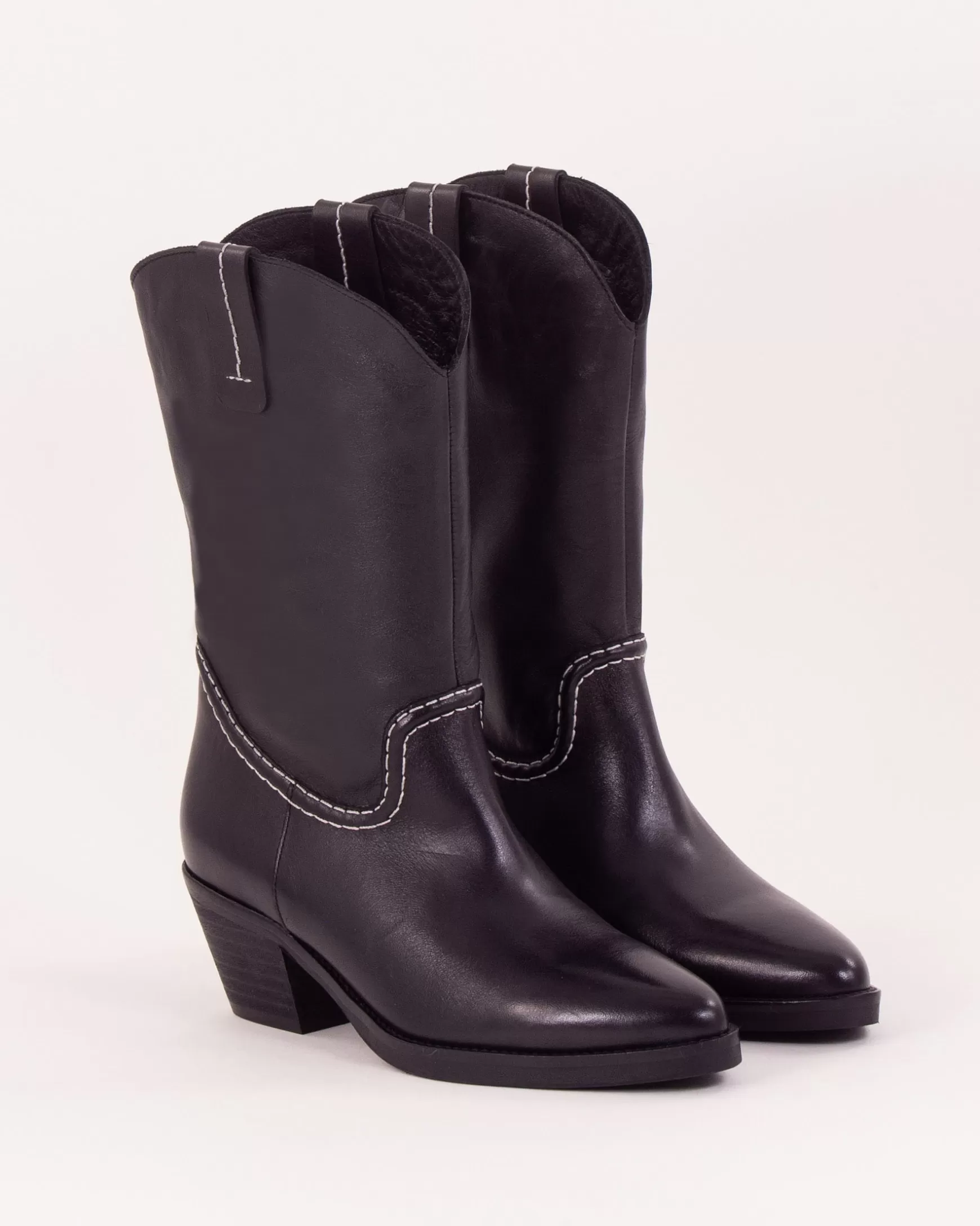 Stiefel Und Stiefeletten | Schuhe-Sessùn Tiago Black Leather