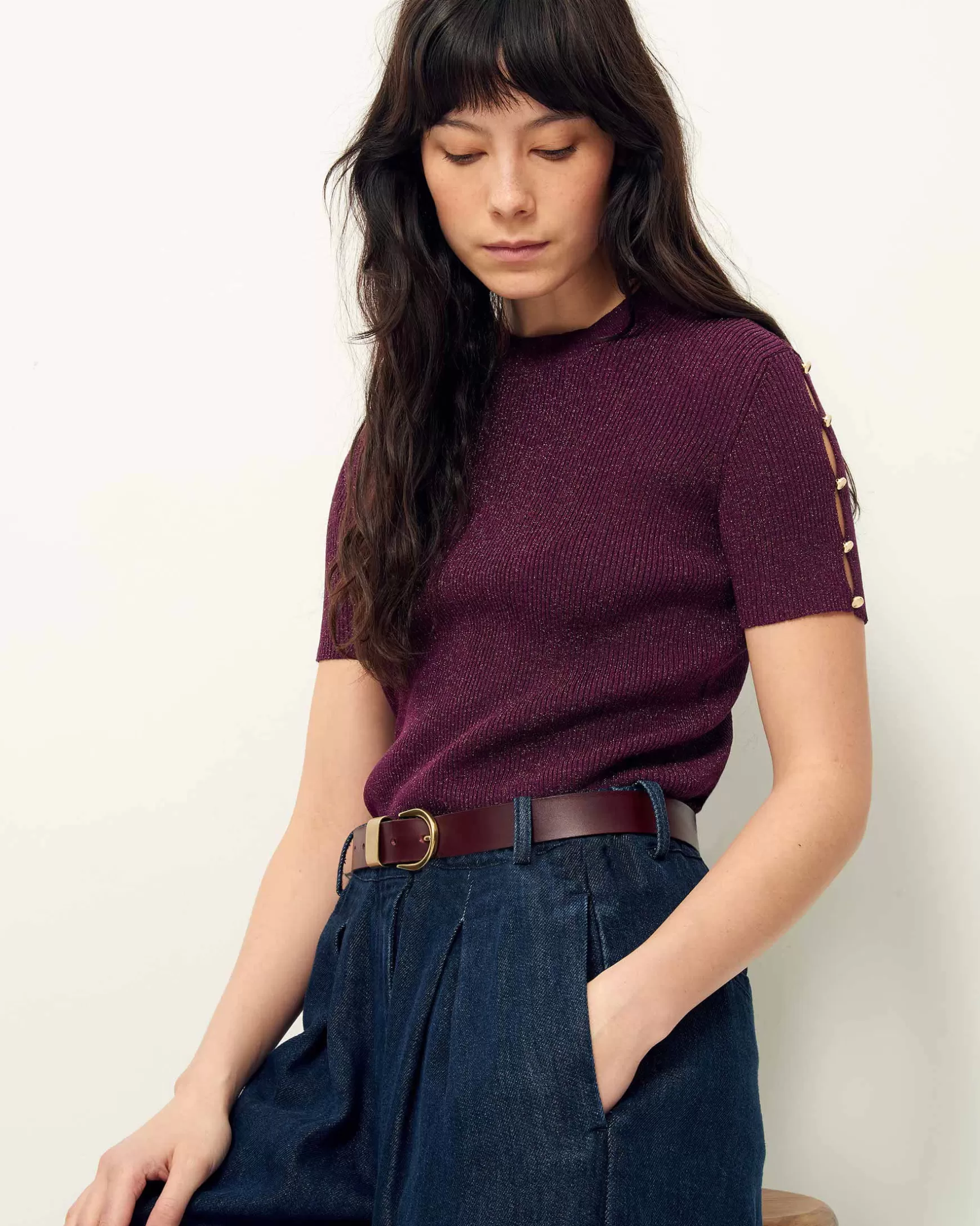 Tops Und Bodys | Pullis Und Cardigans-Sessùn Timmins Purplelux