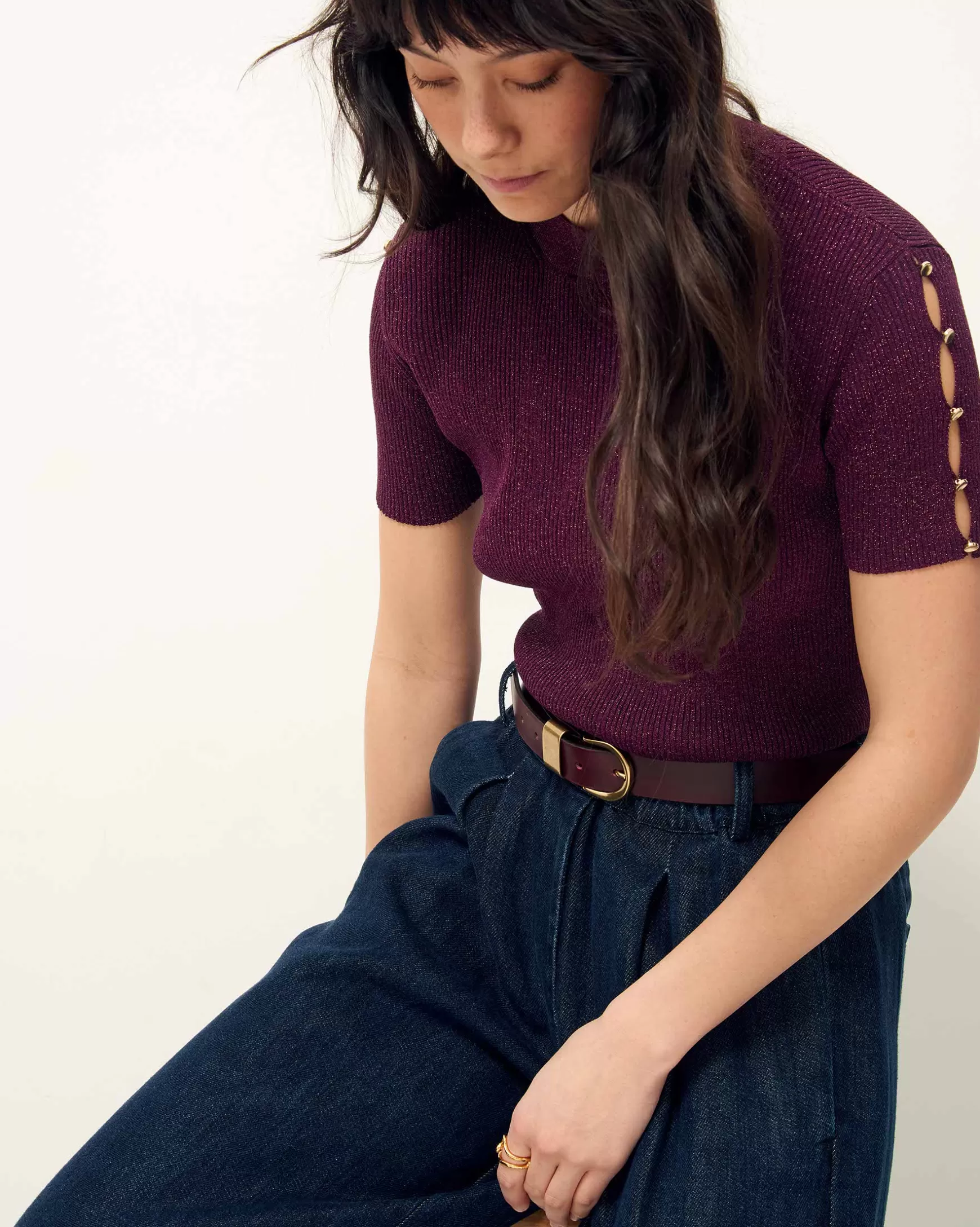 Tops Und Bodys | Pullis Und Cardigans-Sessùn Timmins Purplelux